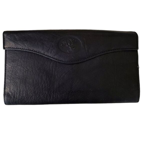 buxton top grain cowhide leather wallet black - Picture 1 of 9